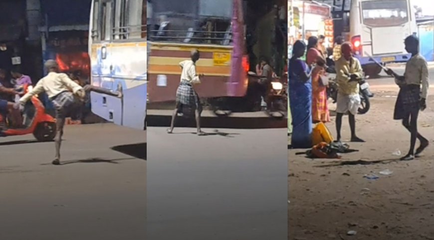 கையில் இரும்புராடுடன் பொதுமக்களை மிரட்டிய போதை ஆசாமி