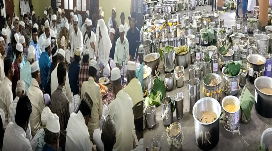 திருவாரூர் பள்ளிவாசலில்   சர்க்கரைப் பொங்கல் திருவிழா !