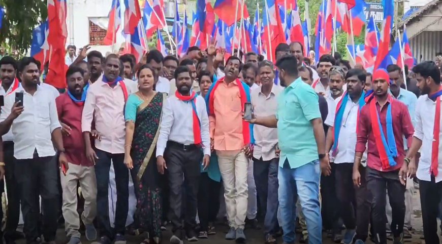 காஞ்சிபுரம்: சாலை மறியல் செய்த 300க்கும் மேற்பட்ட விசிகவினர் கைது