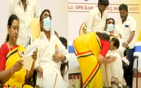 விஜயகாந்தை கண்டதும் கண்ணீர்விட்ட தொண்டர்கள்