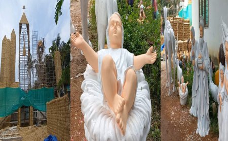 கிறிஸ்துமஸ் பண்டிகை-குமரியில் 40 லட்சம் செலவில் ஜெருசலேம் வடிவில் பிரம்மாண்டமான குடில் 