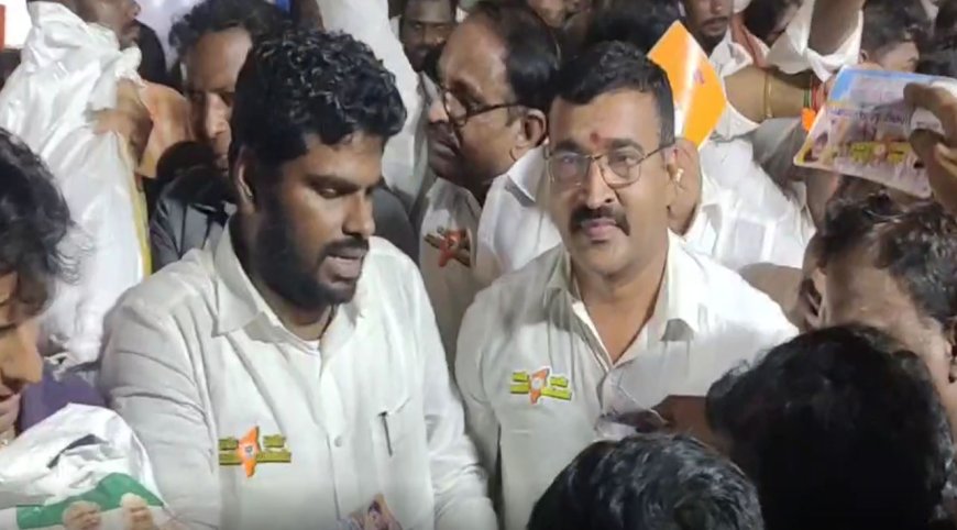 ஆவடியில் நலத்திட்ட உதவிகள் வழங்கிய அண்ணாமலை
