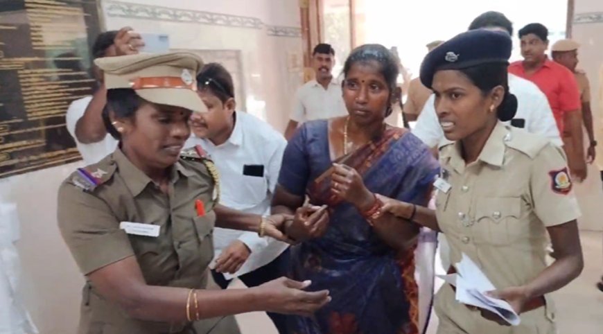 காஞ்சிபுரம்: ஆட்சியர் அலுவலகத்தில் தீக்குளிக்க முயன்ற பெண்!