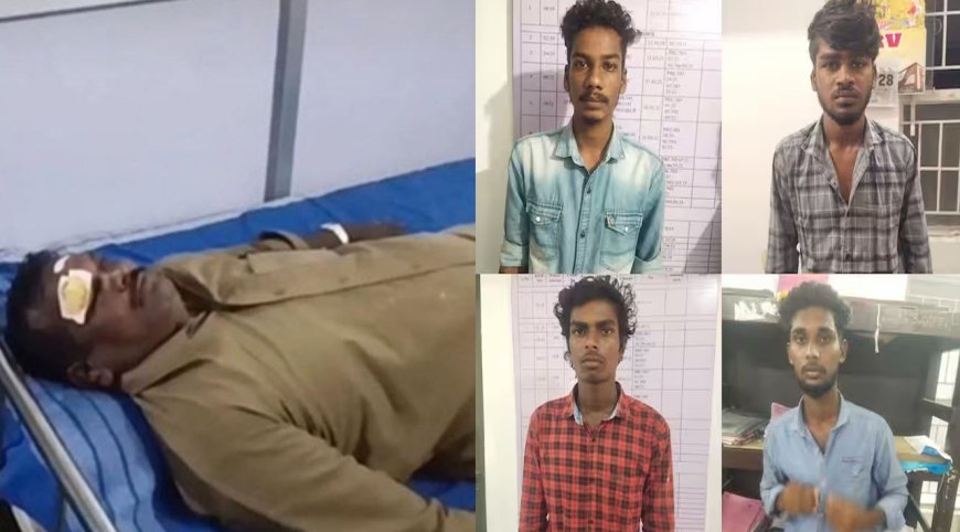 அரசு பேருந்து  கண்டக்டரைத்  தாக்கிய 4 மாணவர்கள் கைது