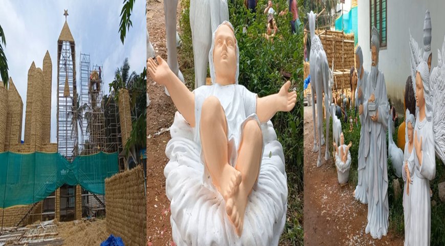 கிறிஸ்துமஸ் பண்டிகை-குமரியில் 40 லட்சம் செலவில் ஜெருசலேம் வடிவில் பிரம்மாண்டமான குடில் 