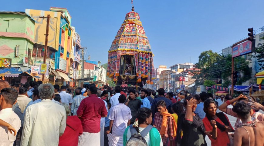 சிதம்பரம் நடராஜர் கோவிலில் தேரோட்டம் -ஏராளமான பக்தர்கள் பங்கேற்பு