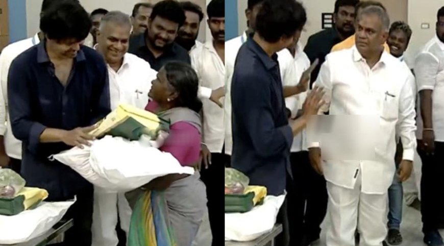 நெல்லையில் மக்களுக்கு நலத்திட்ட உதவிகள் வழங்கிய நடிகர் விஜய்