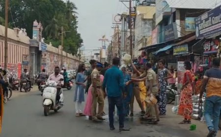 கும்பகோணம்: பணம் கேட்டு மிரட்டல்  - போலீஸ் விசாரித்தபோது  தீக்குளிக்க முயன்ற  திருநங்கை