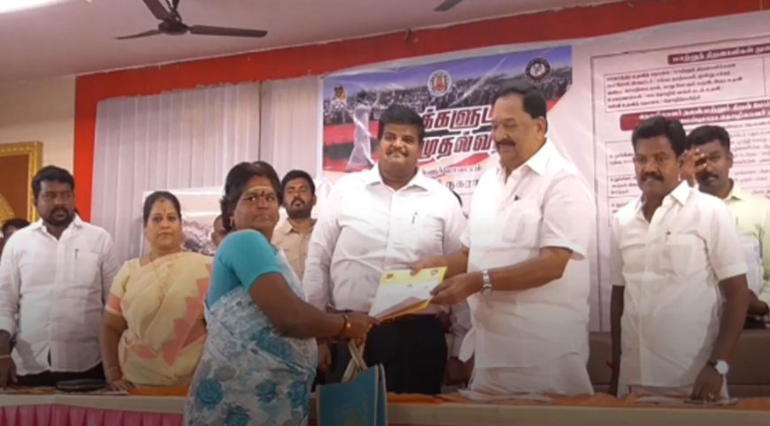 முதல்வர் சிறப்பு திட்ட முகாம் -அமைச்சர் காந்தி ஆய்வு