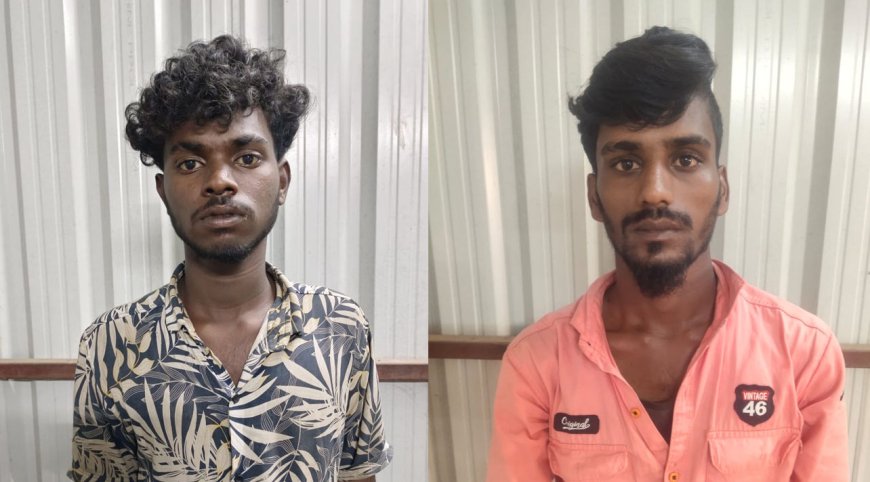தஞ்சையில் செயின் பறிப்பில் ஈடுபட்ட 2 பேரை மடக்கி பிடித்த போலீசார்
