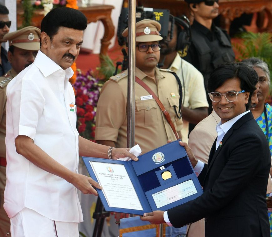 ஸ்டாலின் வழங்கிய விருது .. கொந்தளிக்கும் பாஜக மாநில தலைவர் அண்ணாமலை ..