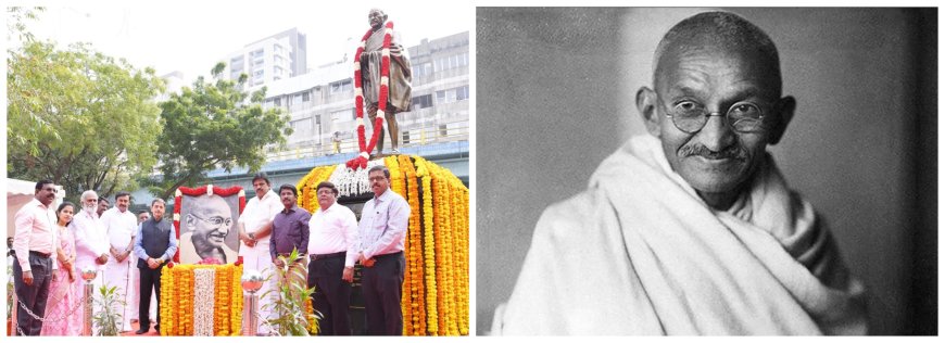காந்தியடிகளின் 77-வது நினைவு நாள்.. ஆளுநர் மலர்தூவி மரியாதை !