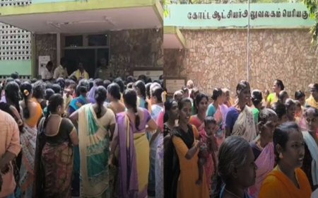 இலவச வீட்டுமனை எப்போ தருவீங்க..? கோட்டாட்சியரை முற்றுகையிட்ட மக்கள்! 