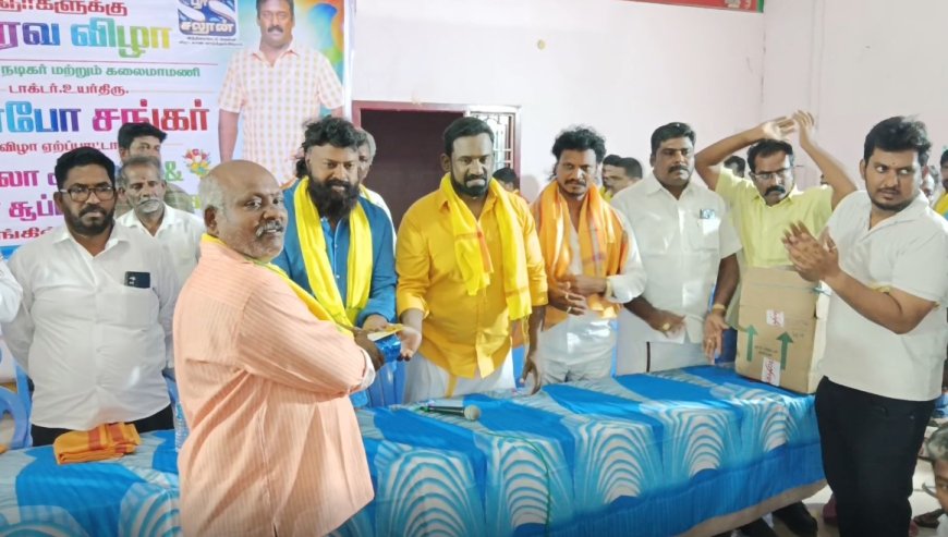 புகழ்ந்து தள்ளிய ரோபோ சங்கர்.. நெகிழ்ச்சியில் சிகை கலைஞர்கள் !