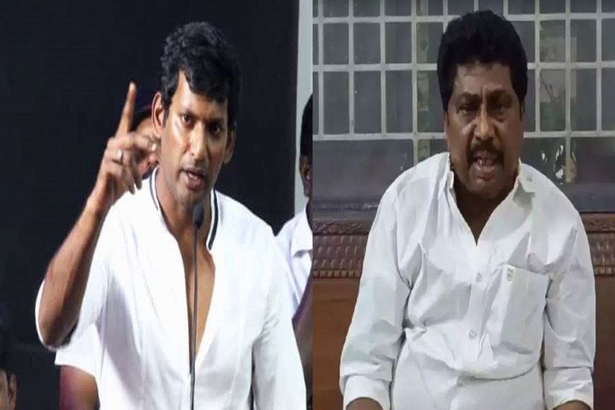 ”பெருத்த முட்டாள்” வாயைக் கொடுத்து வாங்கிக் கட்டிய ஏ.வி.ராஜூ..! விஷாலுக்கு வந்ததே கோபம்..!