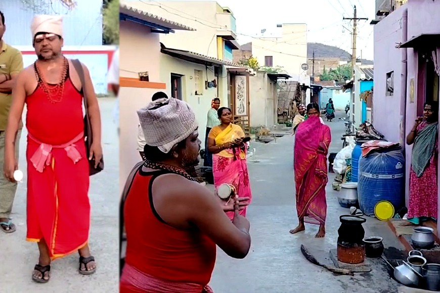 ஜக்கம்மாவாக வந்த திமுக நிர்வாகி... விபூதி அடித்து அனுப்பிய பெண்கள்!