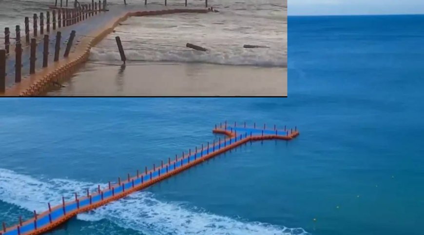 மிதக்கும் பாலம் உடைந்து கடலில் விழுந்த மக்கள்...15க்கும் மேற்பட்டோர் படுகாயம்...2 பேர் கவலைக்கிடம்...