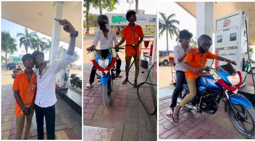 பெட்ரோல் பங்க் ஊழியருக்கு இன்ப அதிர்ச்சி கொடுத்த KPY பாலா