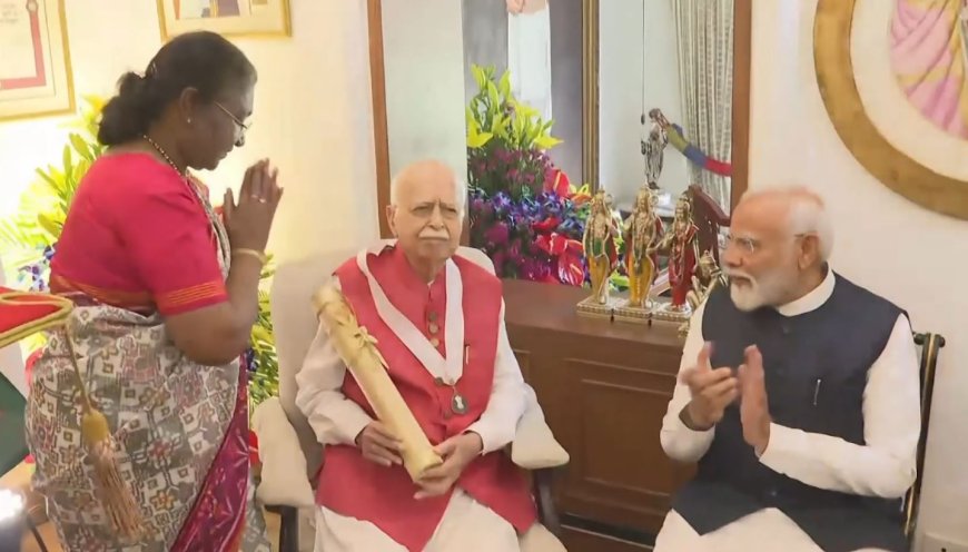அத்வானி வீடு தேடிச்சென்ற பாரதரத்னா!.. குடியரசுத்தலைவர் நேரில் கௌரவம்..