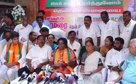 ஸ்டிக்கர் ஸ்டாலின்..  அக்கா 1825.. தென் சென்னை தேர்தல் அறிக்கையை வெளியிட்ட தமிழிசை சௌந்தரராஜன் 