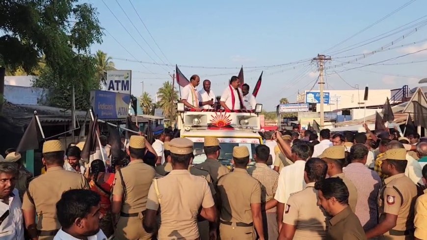 வராதே… வராதே… ஓட்டு கேட்டு வராதே… அமைச்சருக்கு கருப்பு கொடி…
