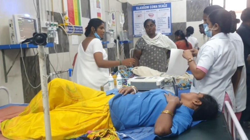 திருவிழாவில் வழங்கப்பட்ட நீராகாரம், திண்பண்டங்களால் ஒவ்வாமை - மருத்துவமனையில் அனுமதிக்கப்பட்ட பக்தர்கள்...
