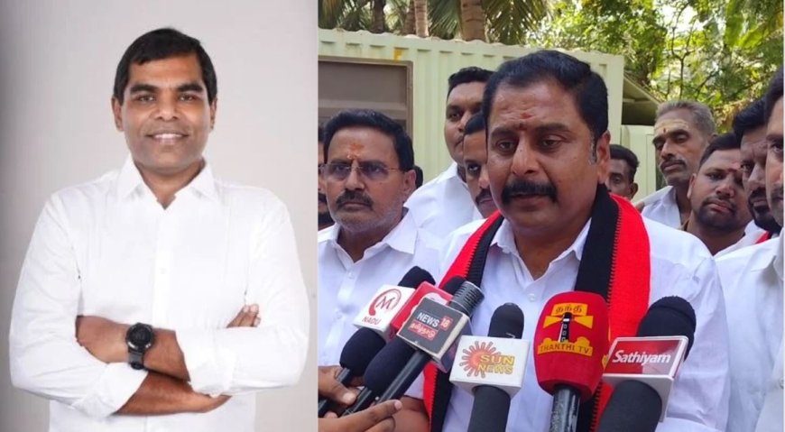 விதியை மீறுகிறாரா ஆற்றல் அசோக்குமார்..? திமுக எம்.பி வேட்பாளர் குற்றச்சாட்டு !