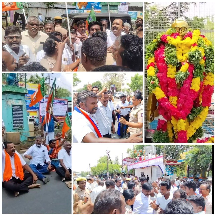 பெரியார் ஒழிக என பாஜகவினர் கோஷம்.. பஞ்சாயத்தை பைசல் செய்த போலீசார்..