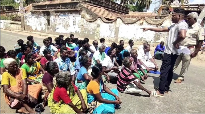 கண்மாயில் மீன்பிடிப்பதில் தகராறு.. வலுக்கட்டாயமாக கைது செய்த போலீஸ்