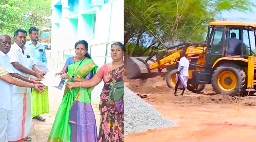 அங்கன்வாடி மையம் கட்ட விடாத திமுக நிர்வாகி.. பரமக்குடியில்  கொந்தளிக்கும் மக்கள்