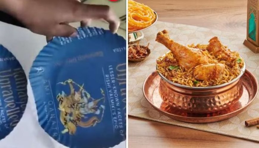 பிரியாணி தட்டில் ராமர் படம்...எதார்த்தமா? உள்நோக்கமா? டெல்லியில் பரபரப்பு...