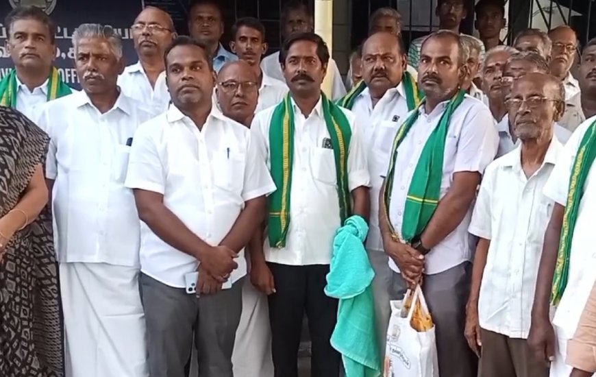 உயர்மின் கோபுரம் அமைக்க கையகப்படுத்திய நிலங்கள்... உரிய இழப்பீடு வழங்கக்கோரி 4 விவசாயிகள் உண்ணாவிரதம்... விவசாயிகள் சங்கம் எச்சரிக்கை...