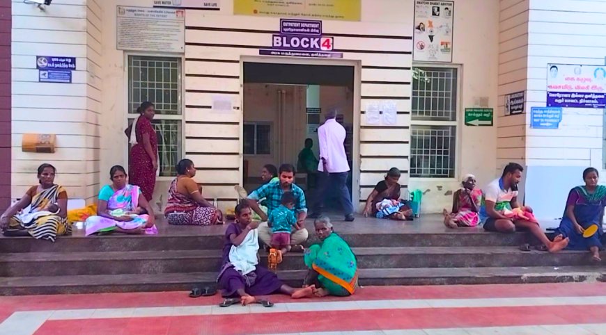 குளித்தலை மருத்துவமனையில் மின்தடை..பச்சைக் குழந்தைகளுடன் மரத்தடிக்கு வந்த தாய்மார்கள்..