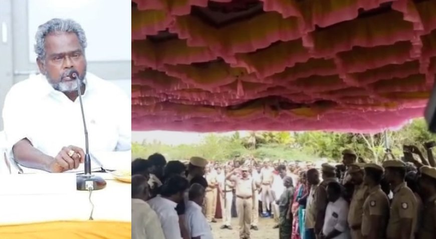 மறைந்த நாகை எம்.பி செல்வராஜ் உடலுக்கு அரசு மரியாதை.. 21 குண்டுகள் முழங்க நல்லடக்கம்