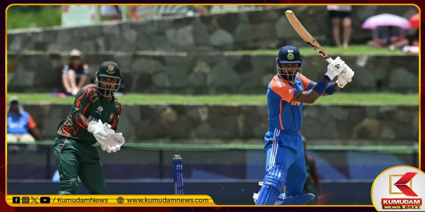 டி20 உலகக்கோப்பை: ஹர்திக் பாண்ட்யா காட்டடி...  வங்கதேசத்சை பந்தாடிய இந்திய அணி!