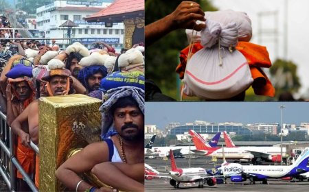 சபரிமலை ஐயப்ப பக்தர்களுக்கு ஹாப்பி நியூஸ் : இனி விமானத்தில் இருமுடி எடுத்து செல்லலாம்