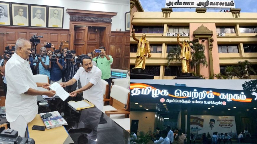 காரில் இருந்து அதிமுக கொடியை அகற்றிய செங்கோட்டையன் - தவெகவா ? திமுகவா? யூ டர்ன் அடிக்கும் செங்கோட்டையன் ?
