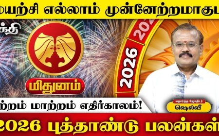 2026 புத்தாண்டுப் பலன்கள்! இன்றைய தினம் மிதுனம். 